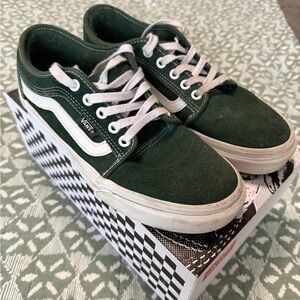 Vans Green and White Mens Shoes